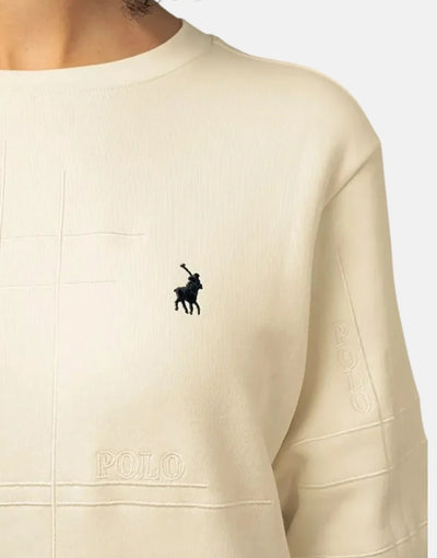 Polo Textured Off-White Sweatshirt