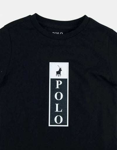 Polo Thabang Printed Black T-Shirt
