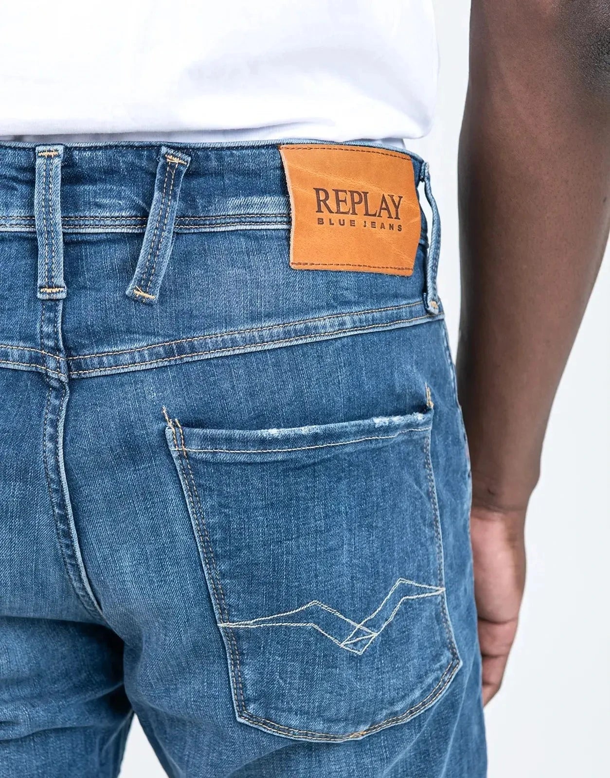 Replay 573 Eco Plus Mid Blue Jeans
