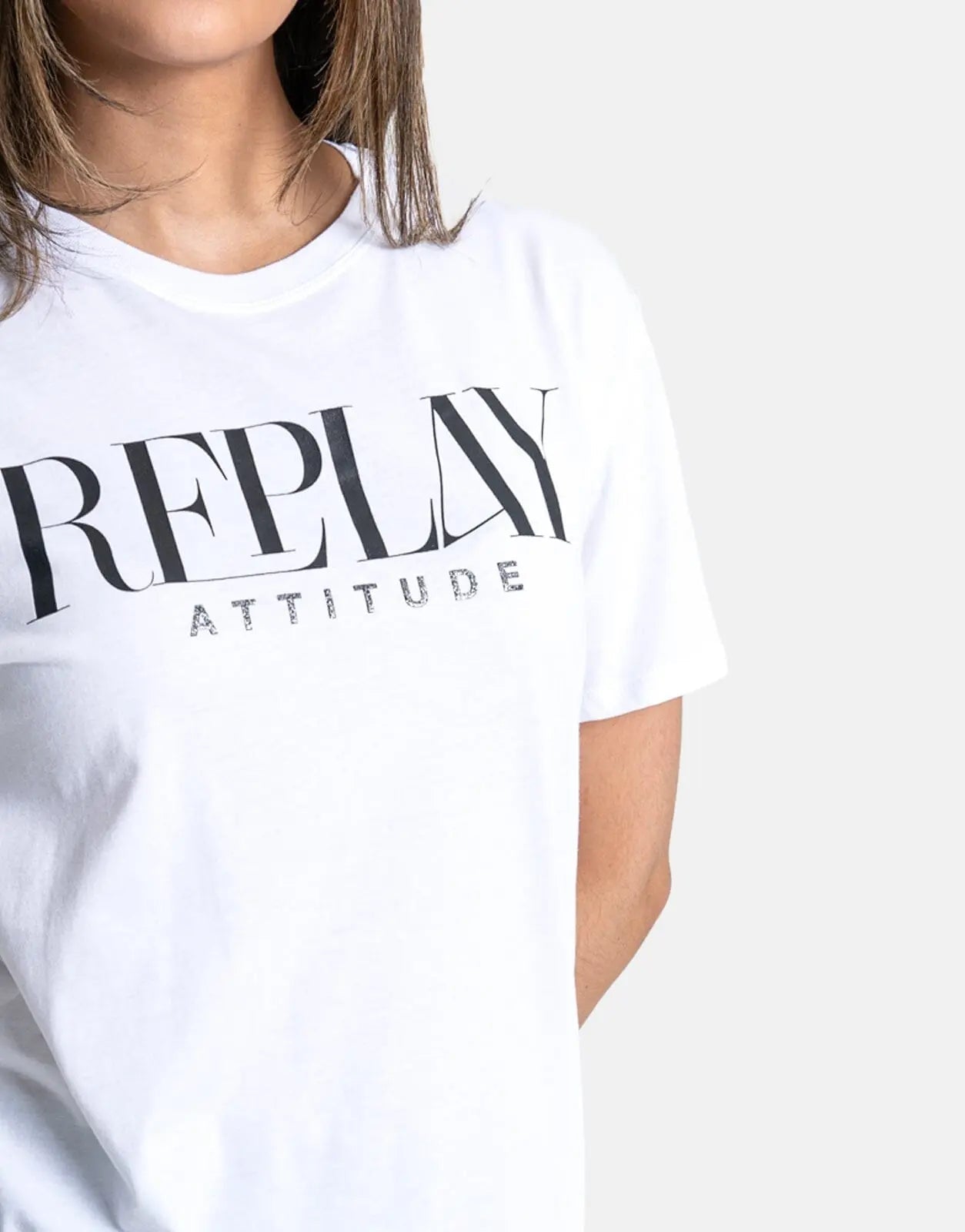 Replay Attitude White Regular T-Shirt