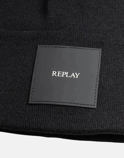 Replay Black Beanie