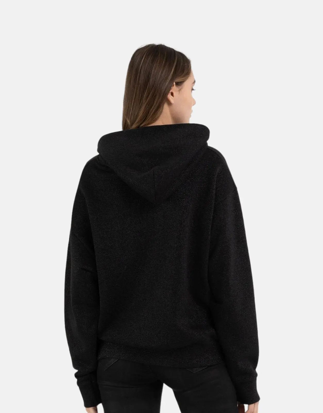 Replay Bling Hooded Black Sweatshirt