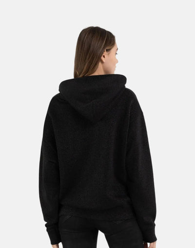 Replay Bling Hooded Black Sweatshirt