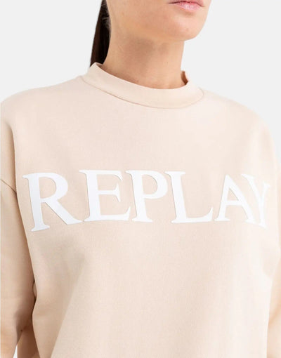 Replay Bold Logo Print Sweatshirt Skin