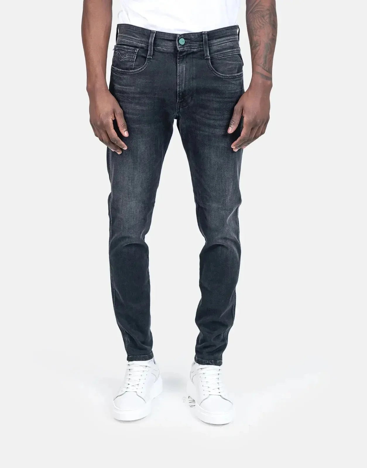 Replay Bronny Green Label Black Wash Jeans