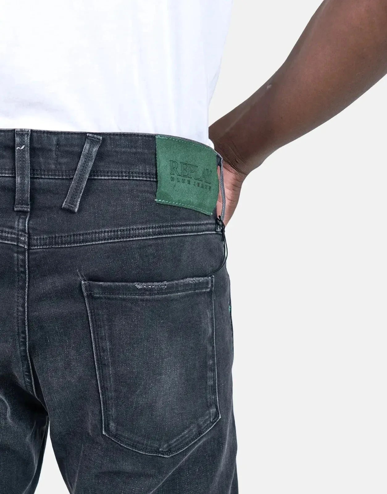 Replay Bronny Green Label Black Wash Jeans