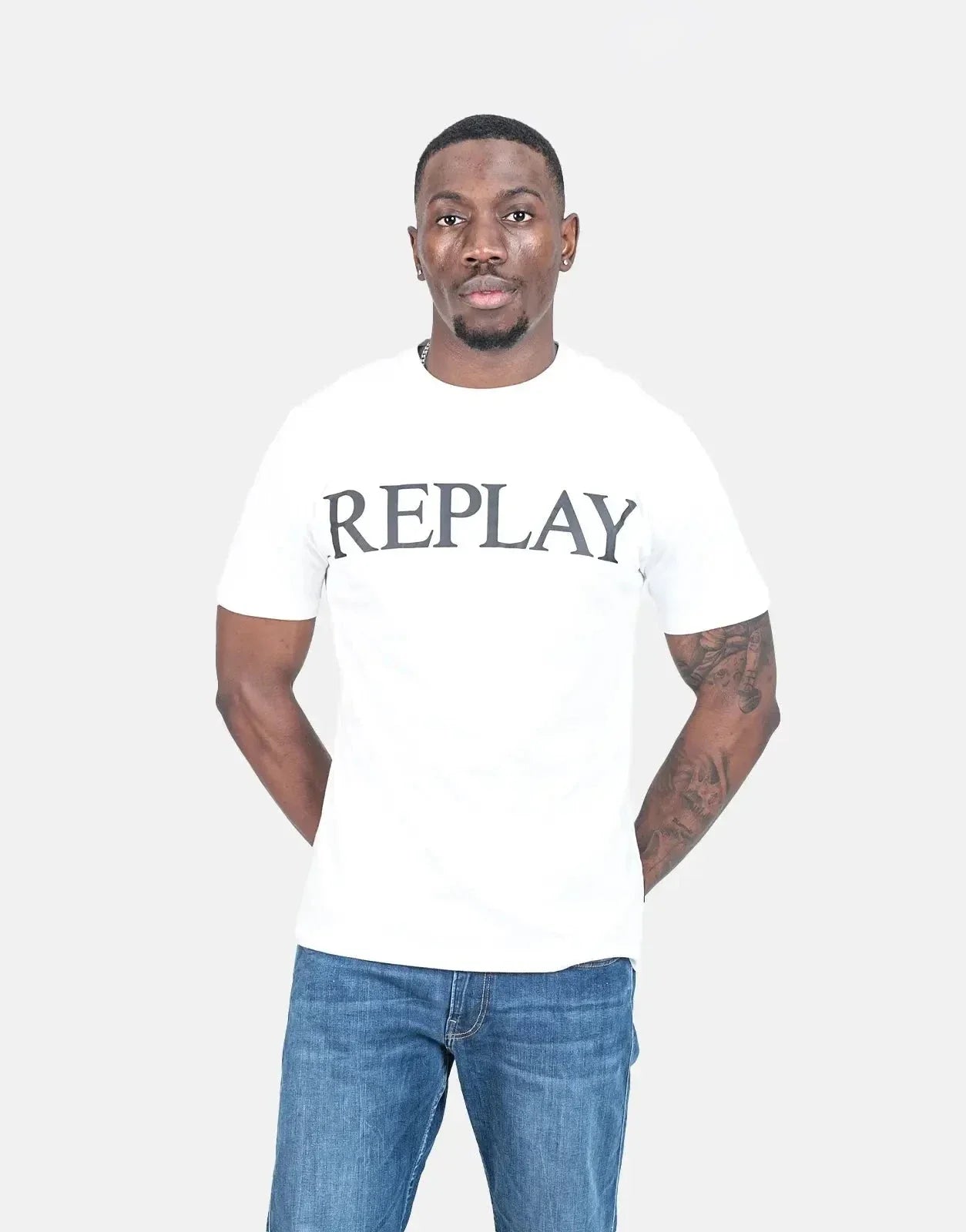 Replay Classic Large Font T-Shirt White