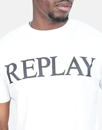 Replay Classic Large Font T-Shirt White