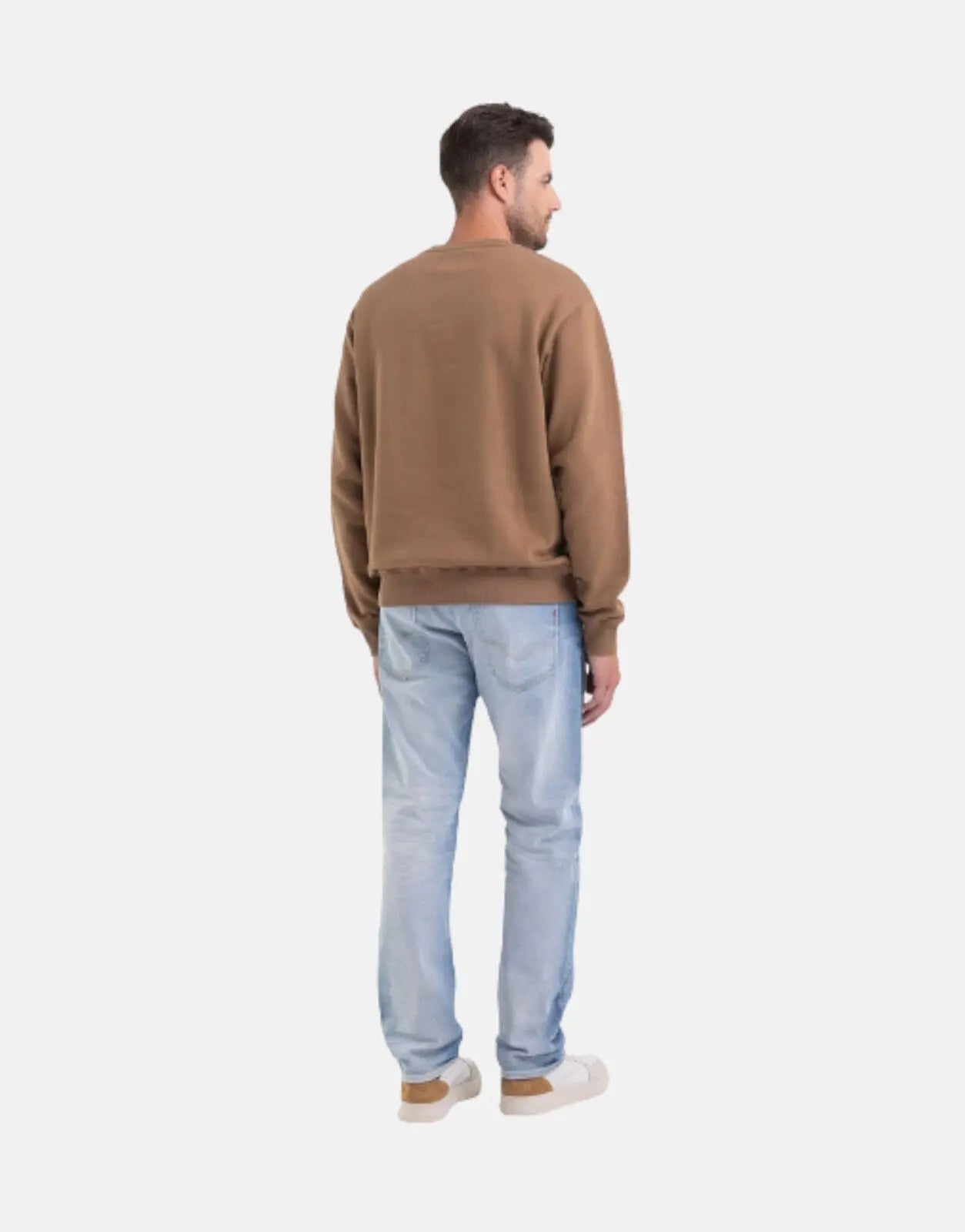 Replay Emossed Logo Brown Sweatshirt
