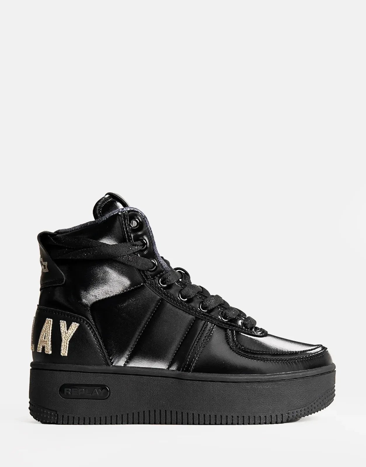 Replay Epic High Stand Out Black Sneakers
