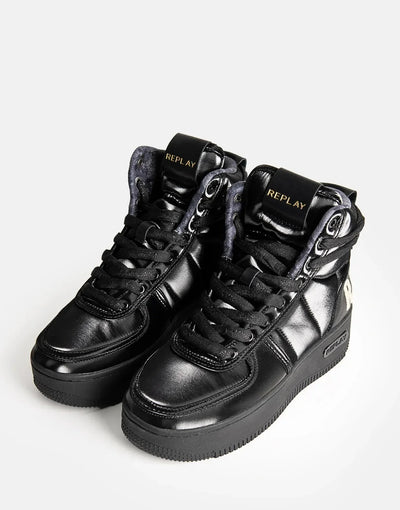 Replay Epic High Stand Out Black Sneakers