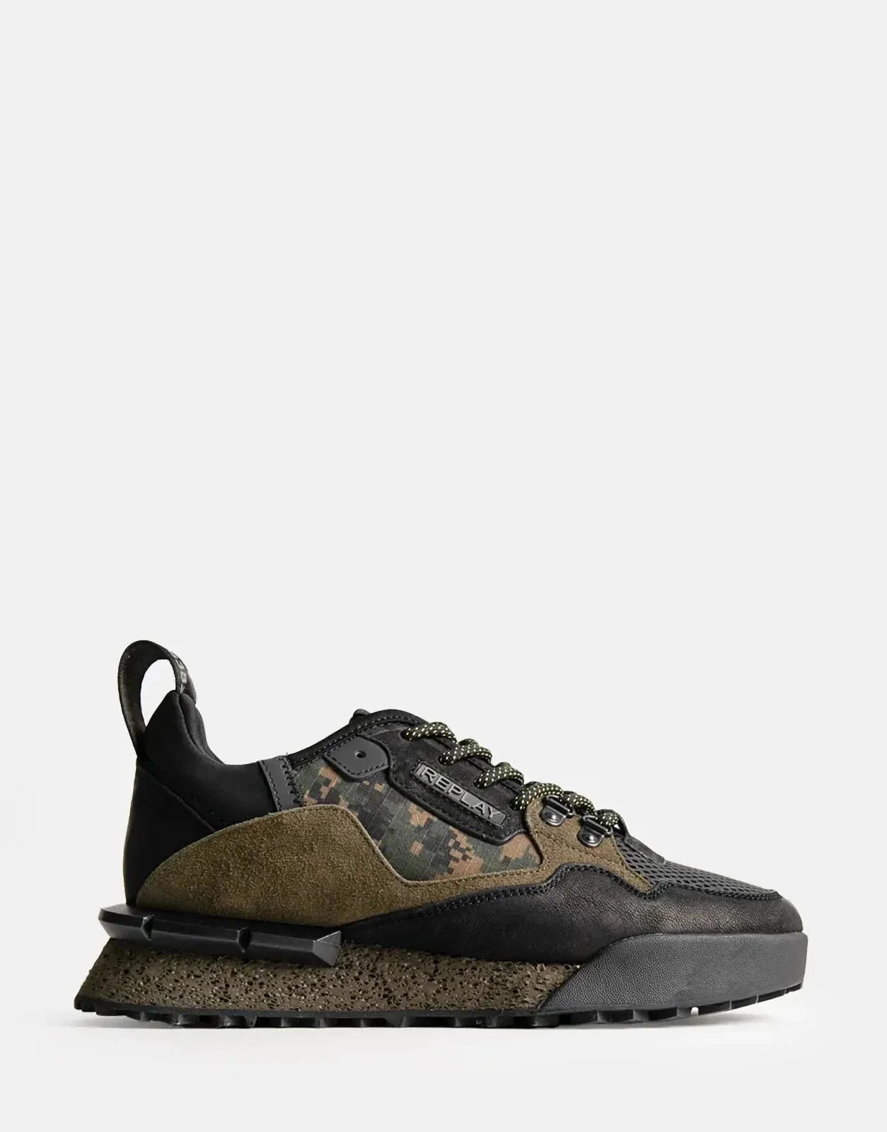 Replay Field Speed Camo Black/Mil Green Sneakers