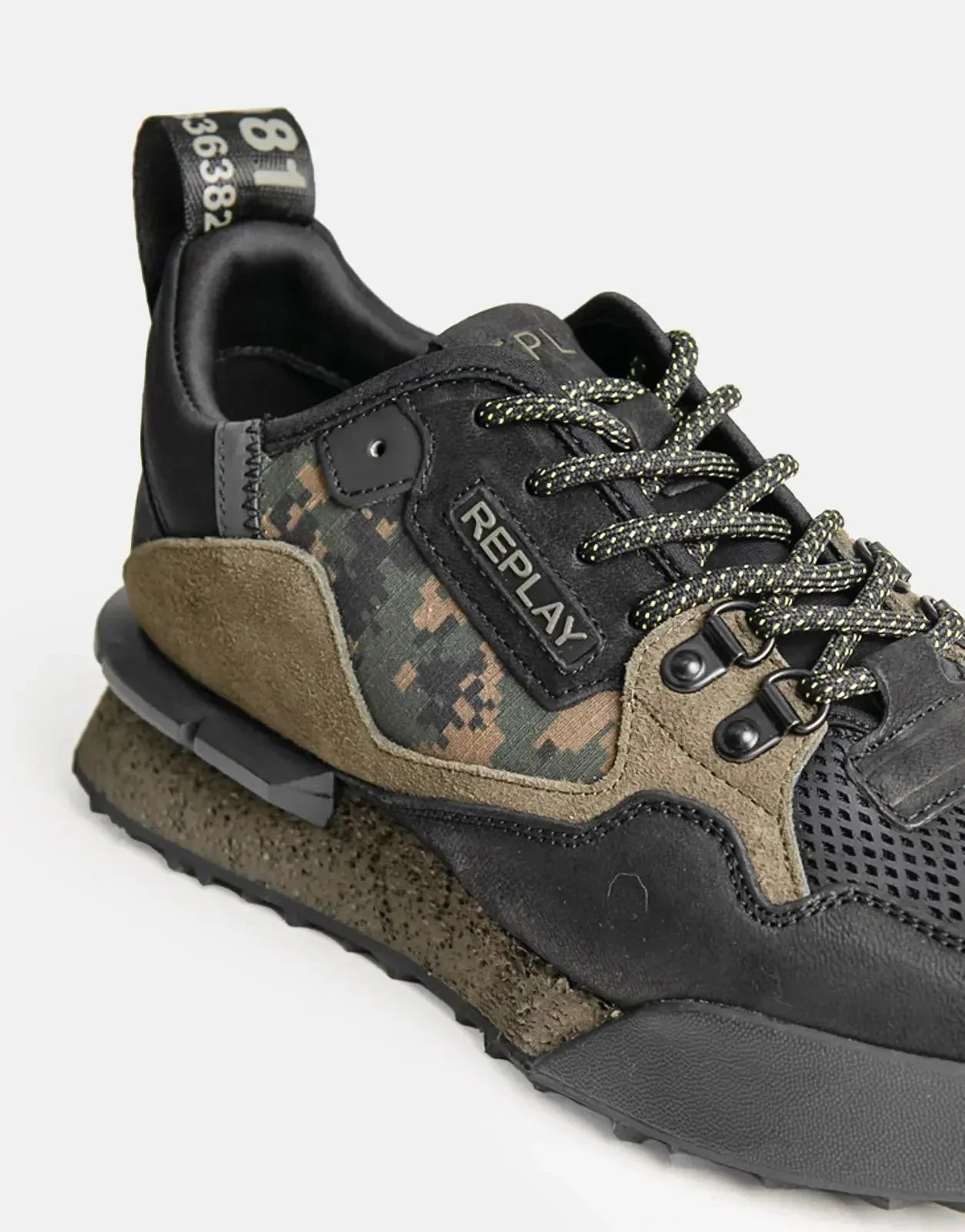 Replay Field Speed Camo Black/Mil Green Sneakers