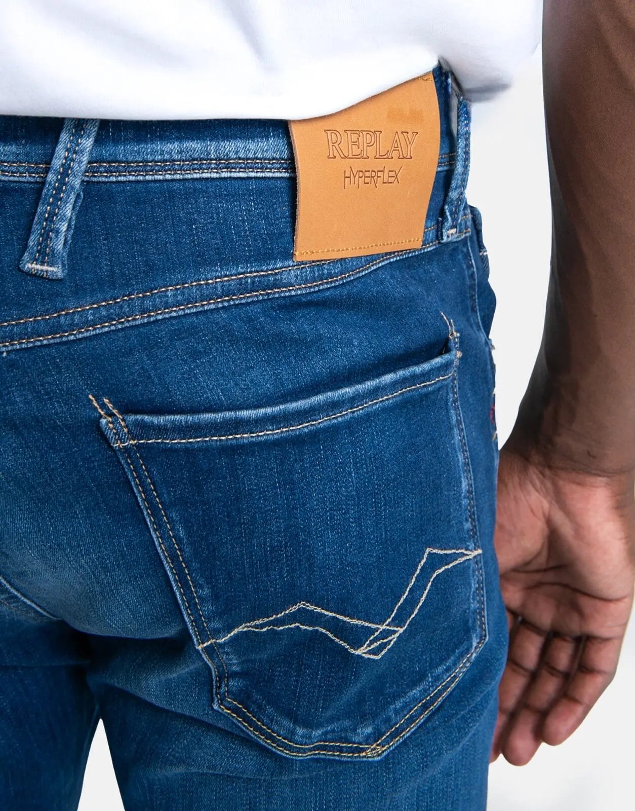 Replay Hyperflex Eco Plus Mid Blue Jeans