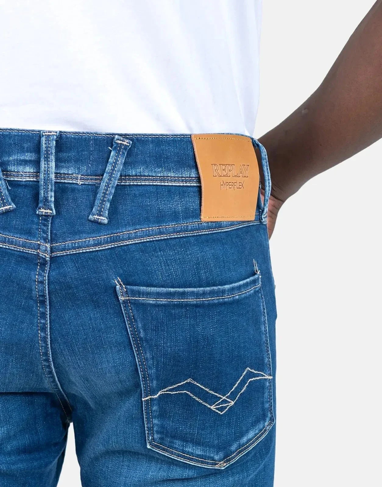 Replay Hyperflex Eco Plus Mid Blue Jeans