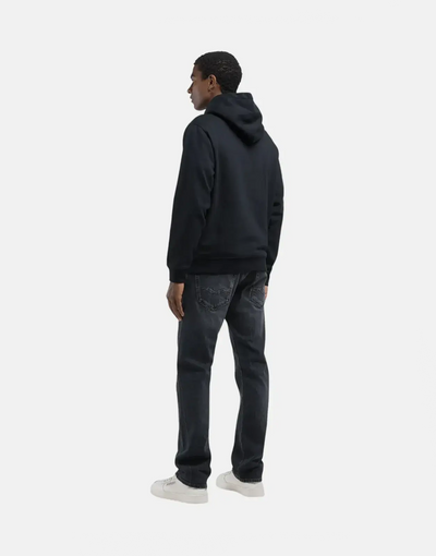 Replay Large Font Hooded Black Sweatshirt