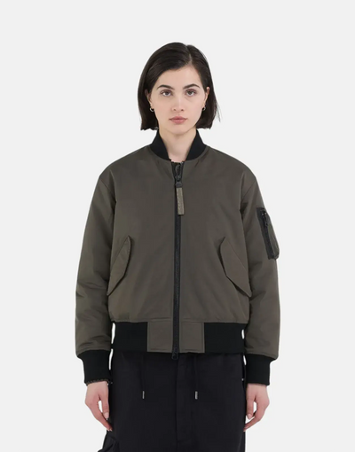 Replay Mud Green Bomber Jacket