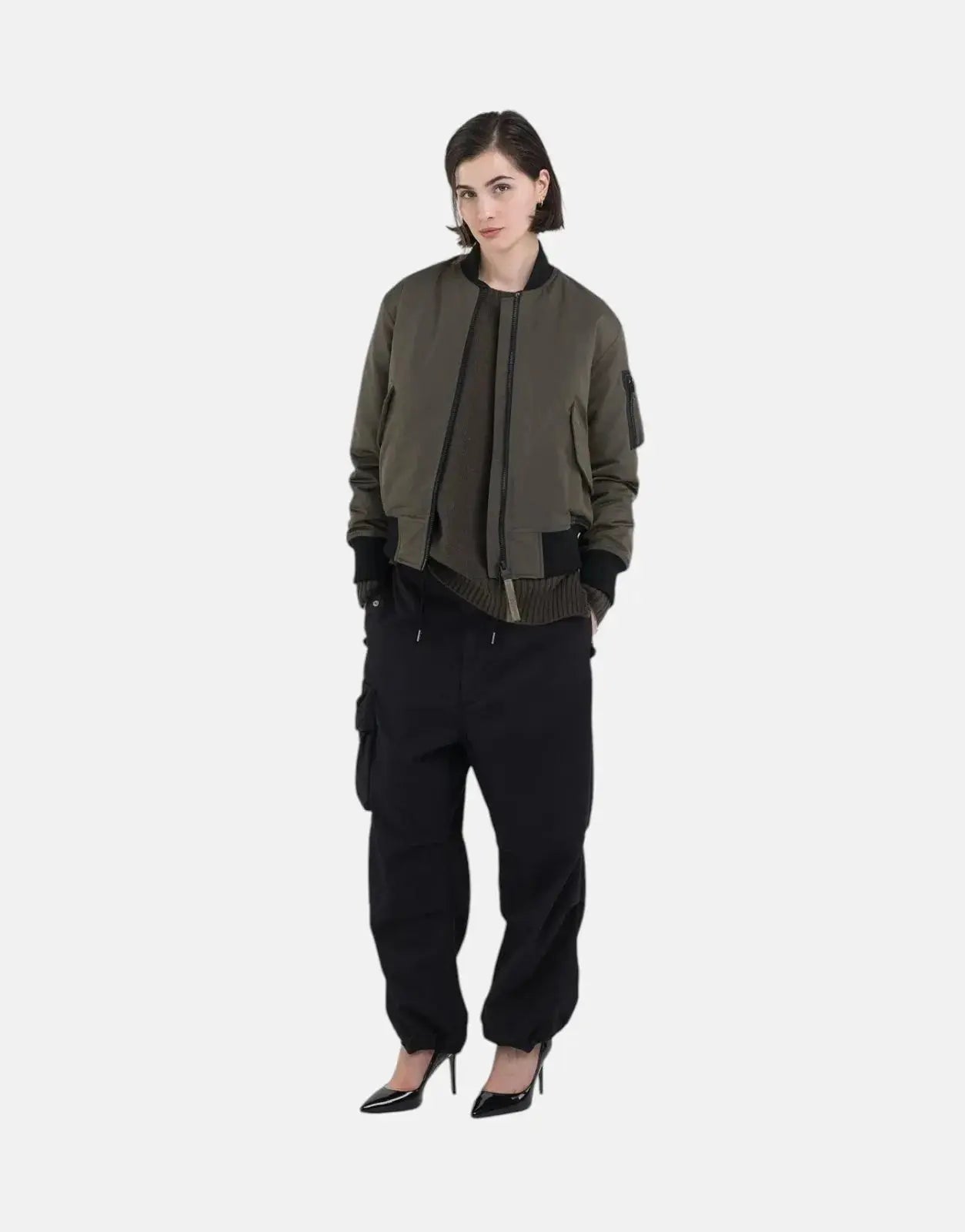 Replay Mud Green Bomber Jacket