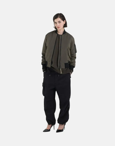 Replay Mud Green Bomber Jacket