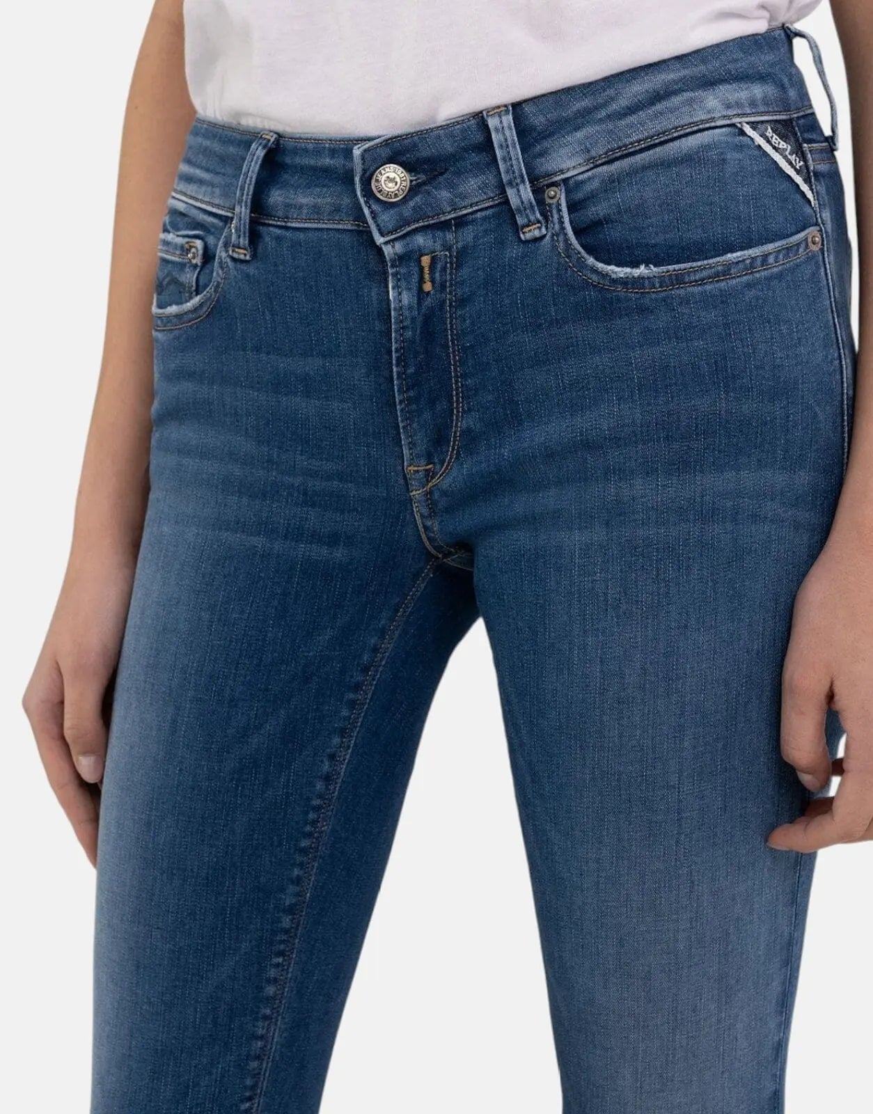 Replay New Luz Blue Skinny Jeans