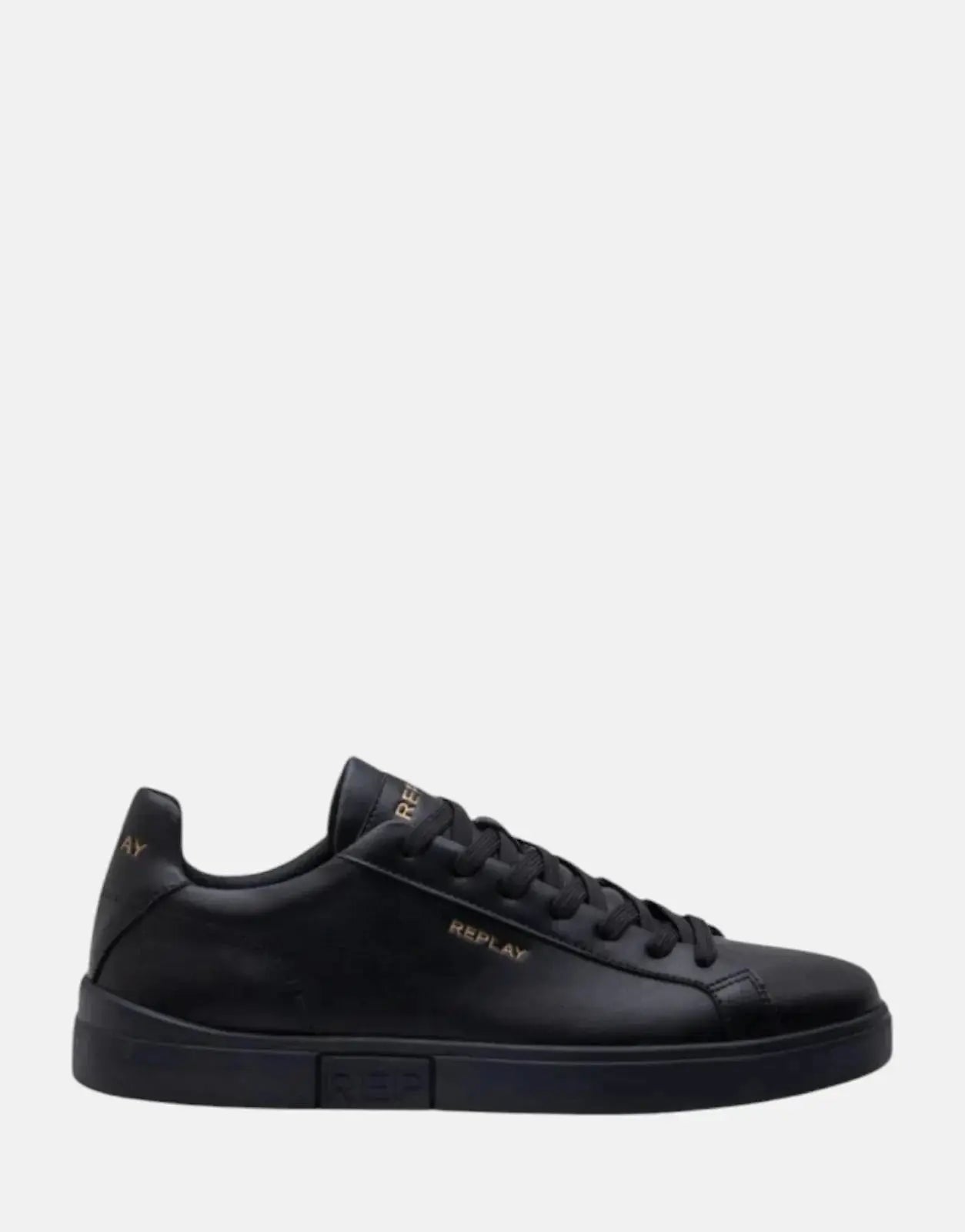 Replay Polys Gold Black Sneakers