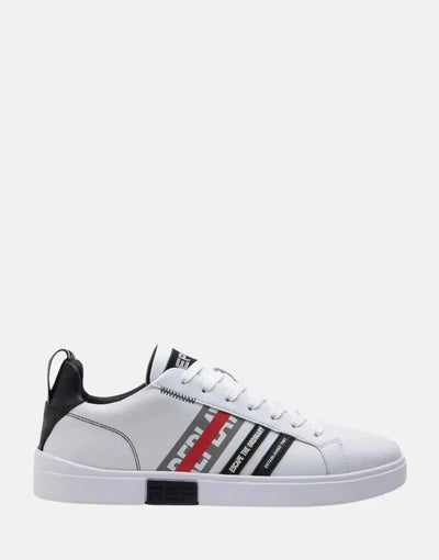 Replay Polys Stripes Sneaker White/Black