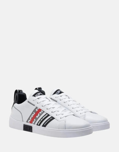 Replay Polys Stripes Sneaker White/Black