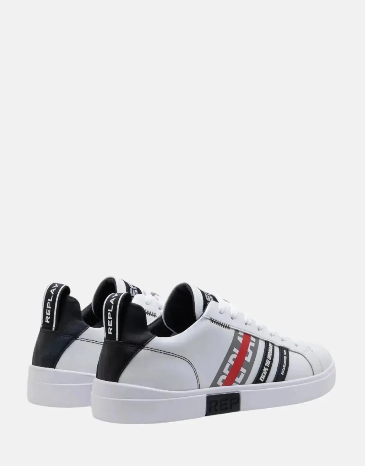 Replay Polys Stripes Sneaker White/Black