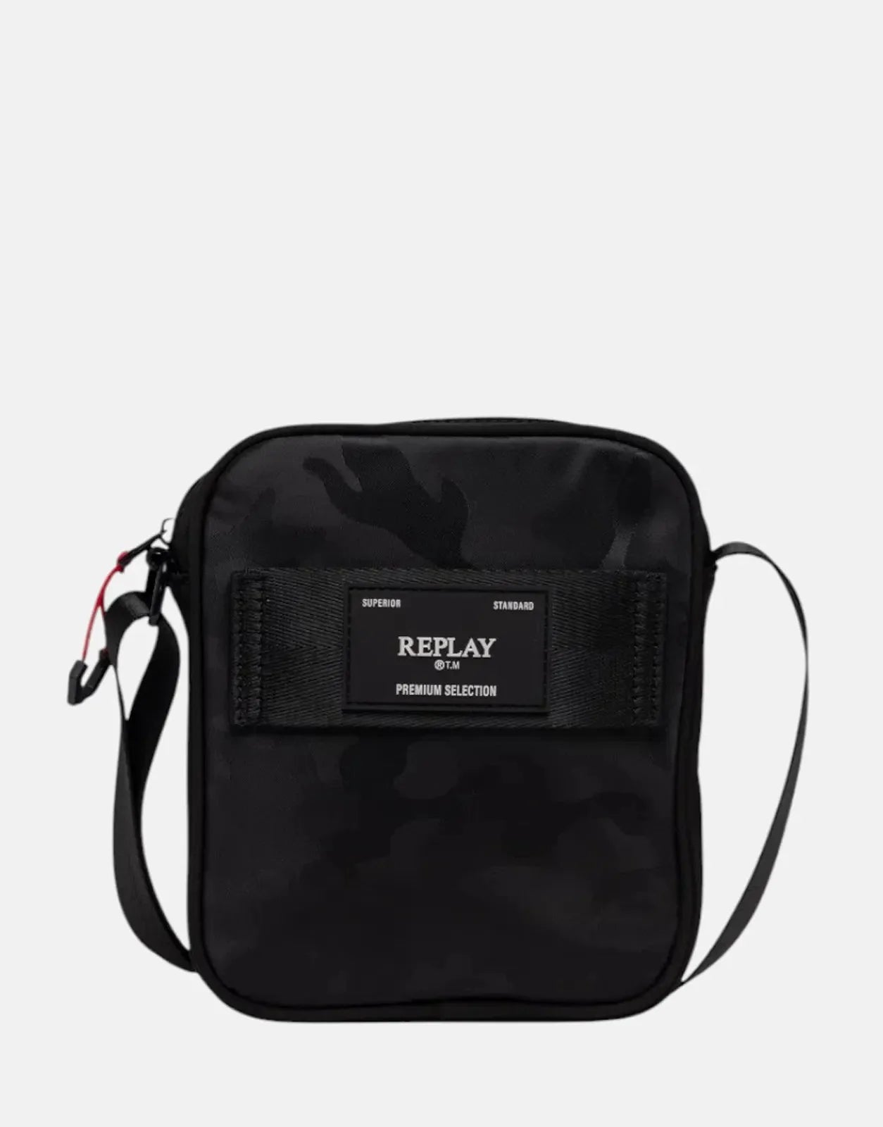 Replay Premium Selection Black Camo Side Bag