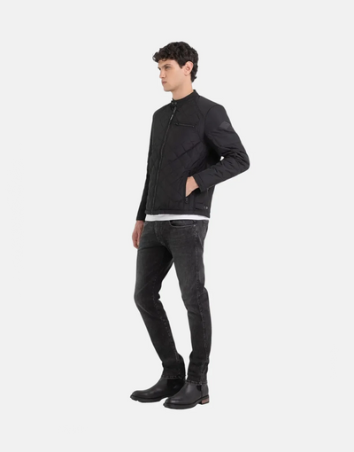 Replay Diamond Quilted Puffer Black Jacket