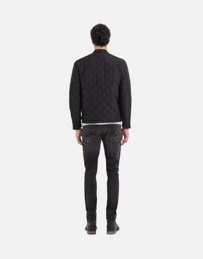 Replay Diamond Quilted Puffer Black Jacket