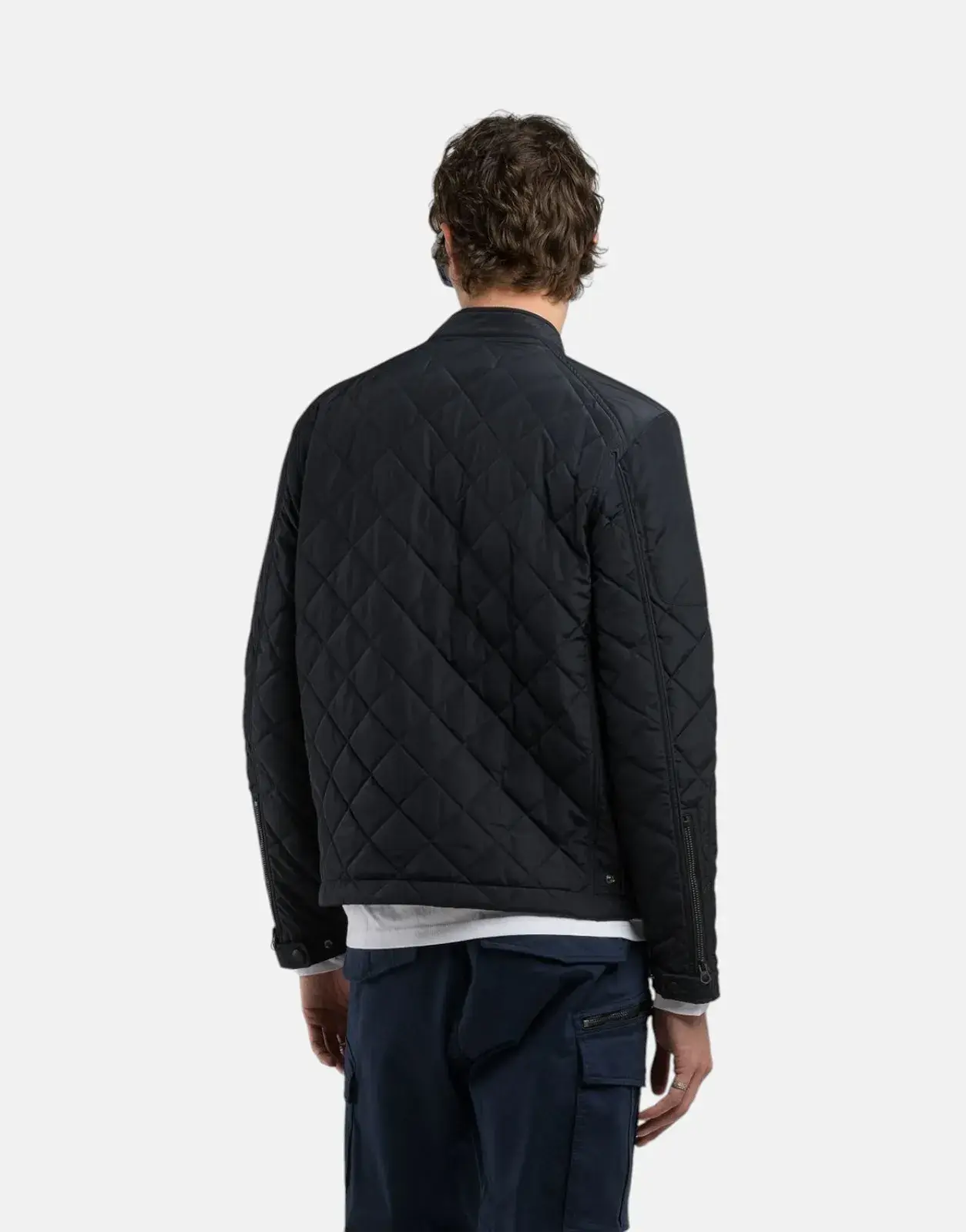 Replay Quilted Puffer Black Jacket