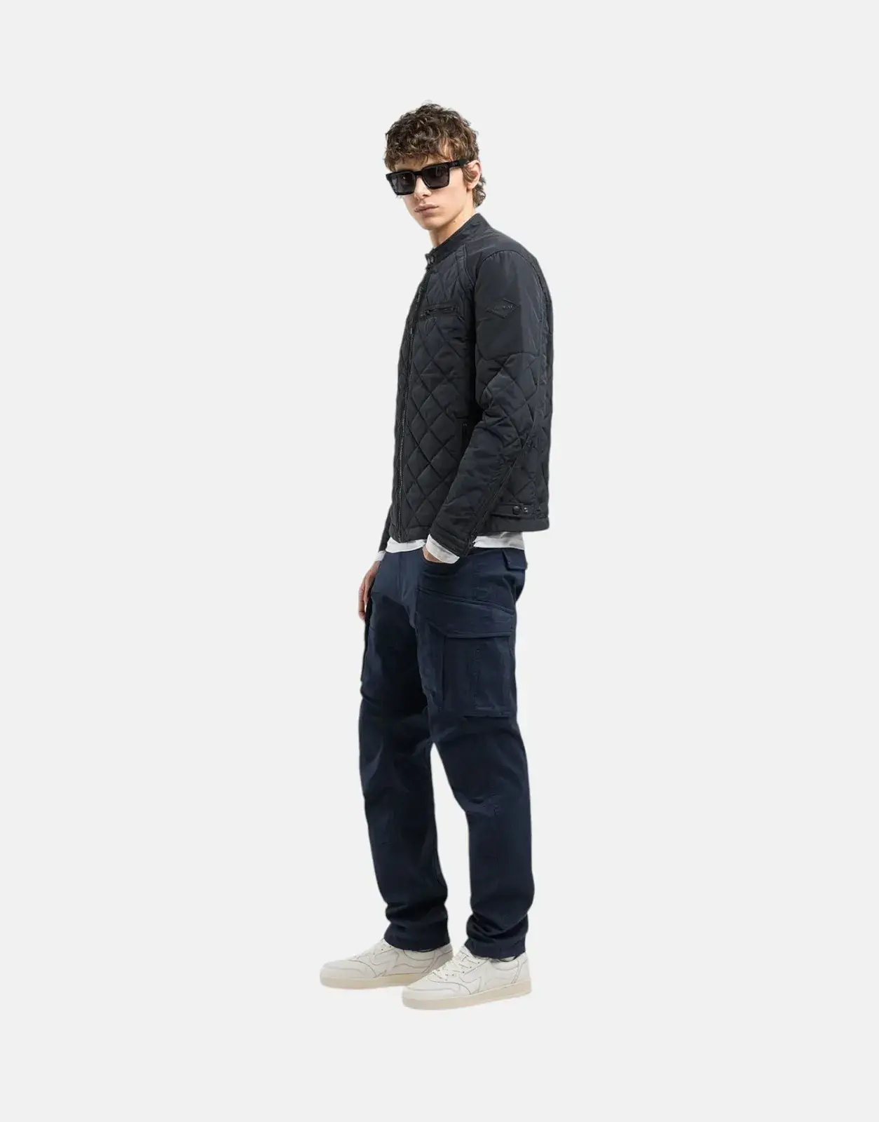 Replay Quilted Puffer Black Jacket