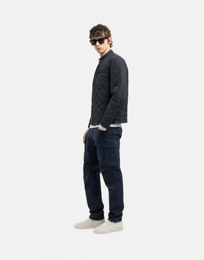 Replay Quilted Puffer Black Jacket