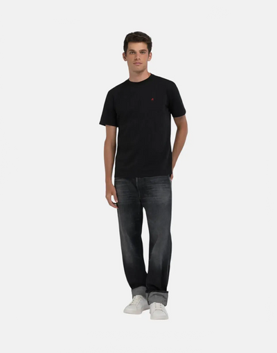 Replay R Badge Black T-Shirt