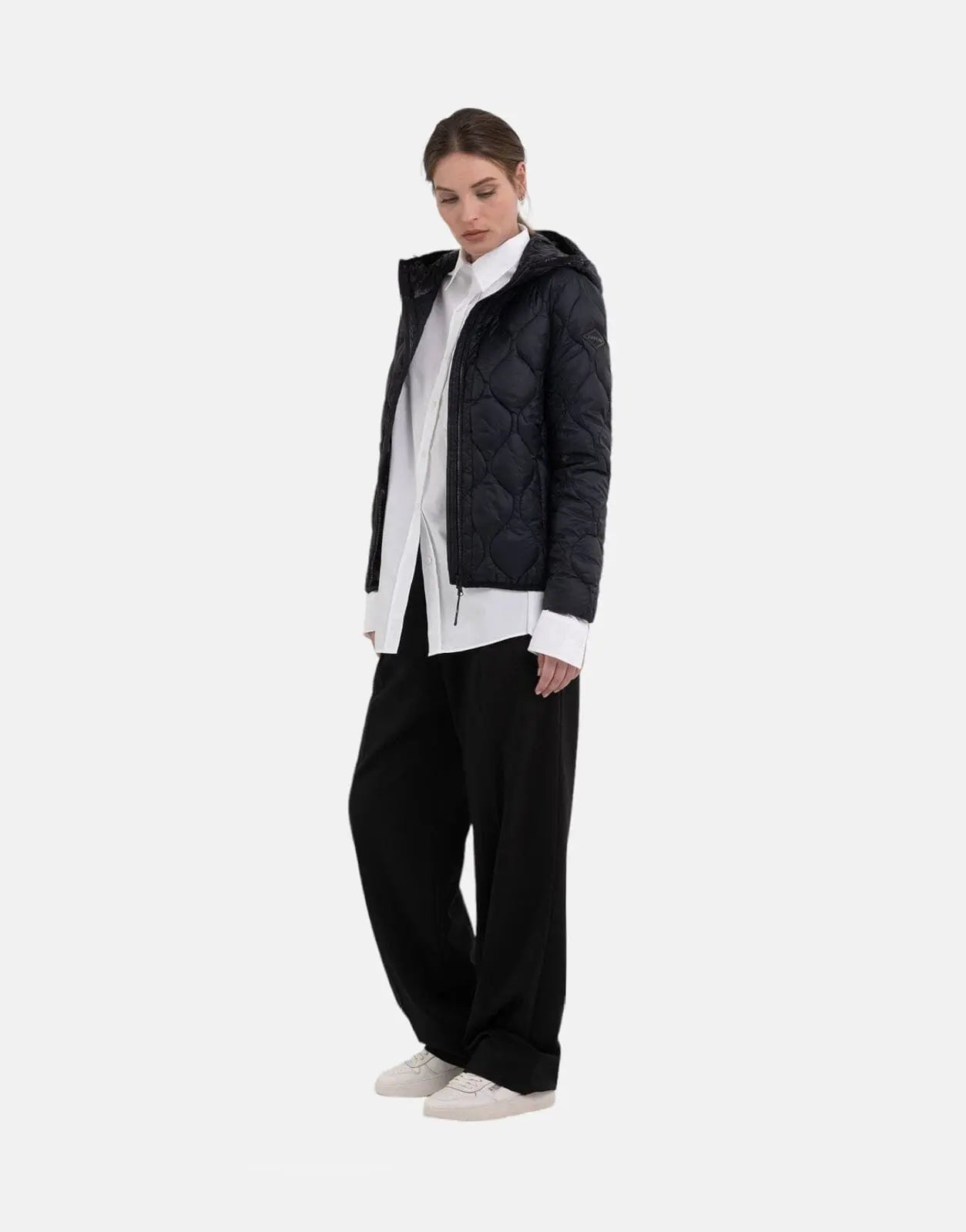 Replay Recycled Quilted Black Ladies Jacket