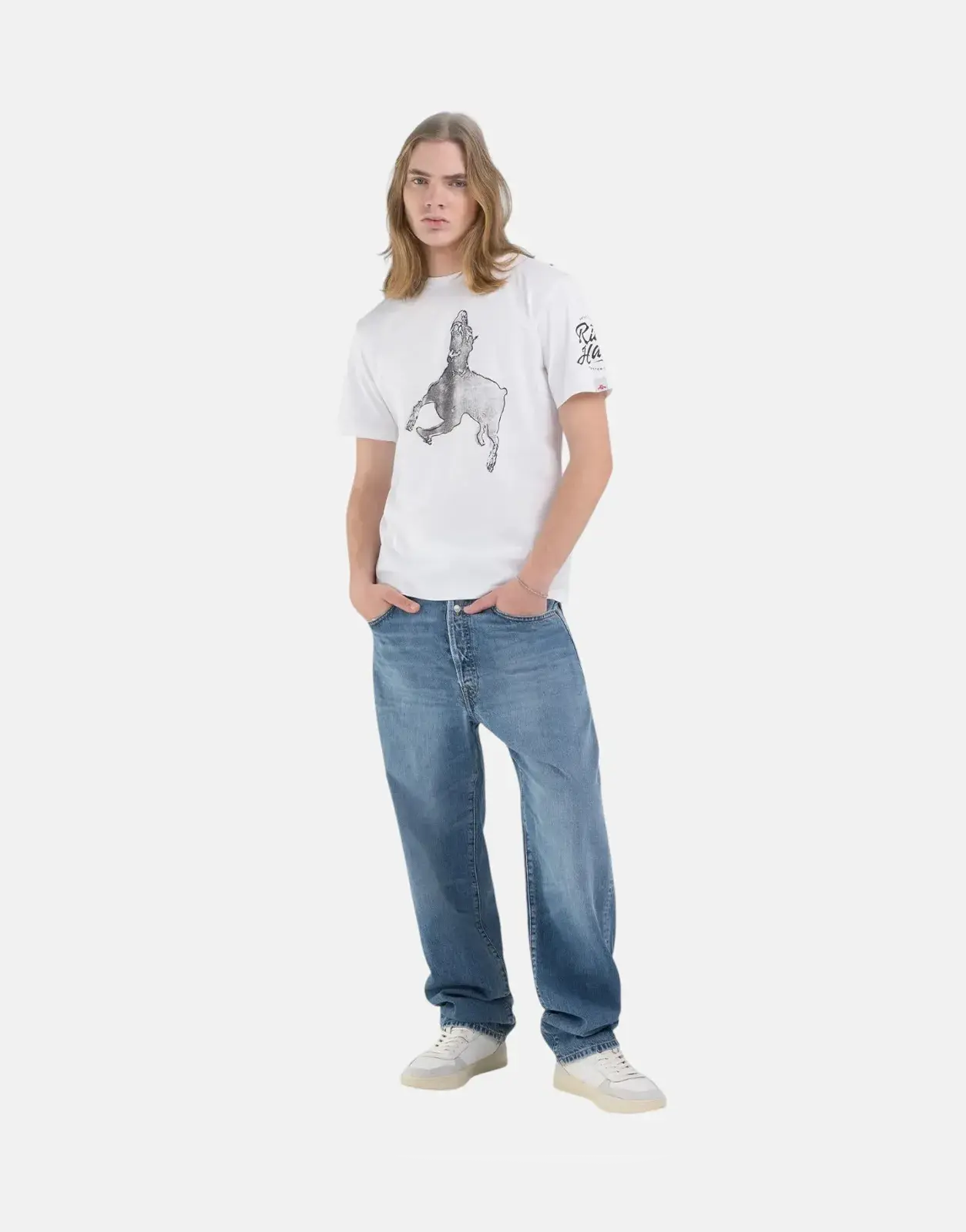 Replay Shadow Dog White T-Shirt