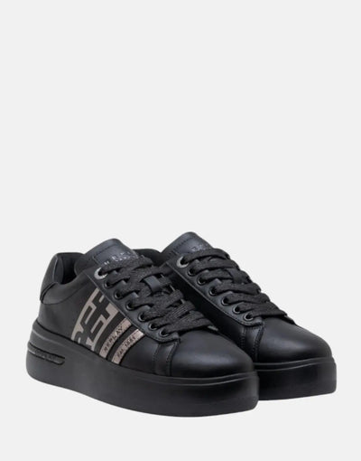 Replay University Womans Stripe Black Sneakers