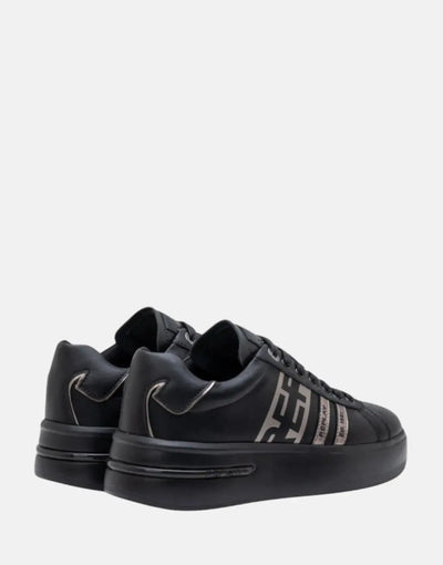 Replay University Womans Stripe Black Sneakers