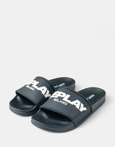 Replay Up Emboss Black/White Sandals