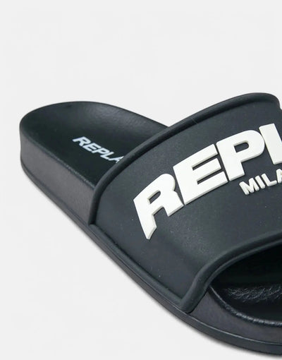 Replay Up Emboss Black/White Sandals