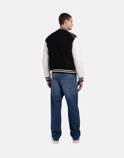 Replay Varsity Jacket Black/Ivory