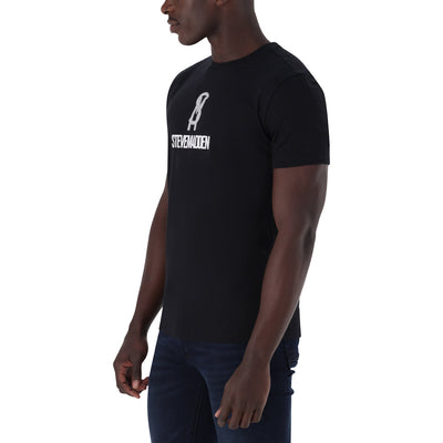 OLIVER CREW NECK LOGO TEE BLACK