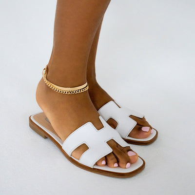 HADYN WHITE LEATHER