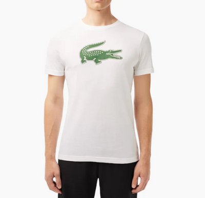 Crew Neck crocodile print organic cotton t-shirt