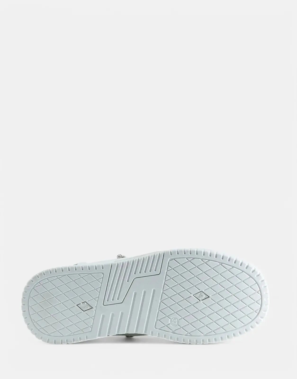Sissy Boy Chunky White Diamante Band Sneakers