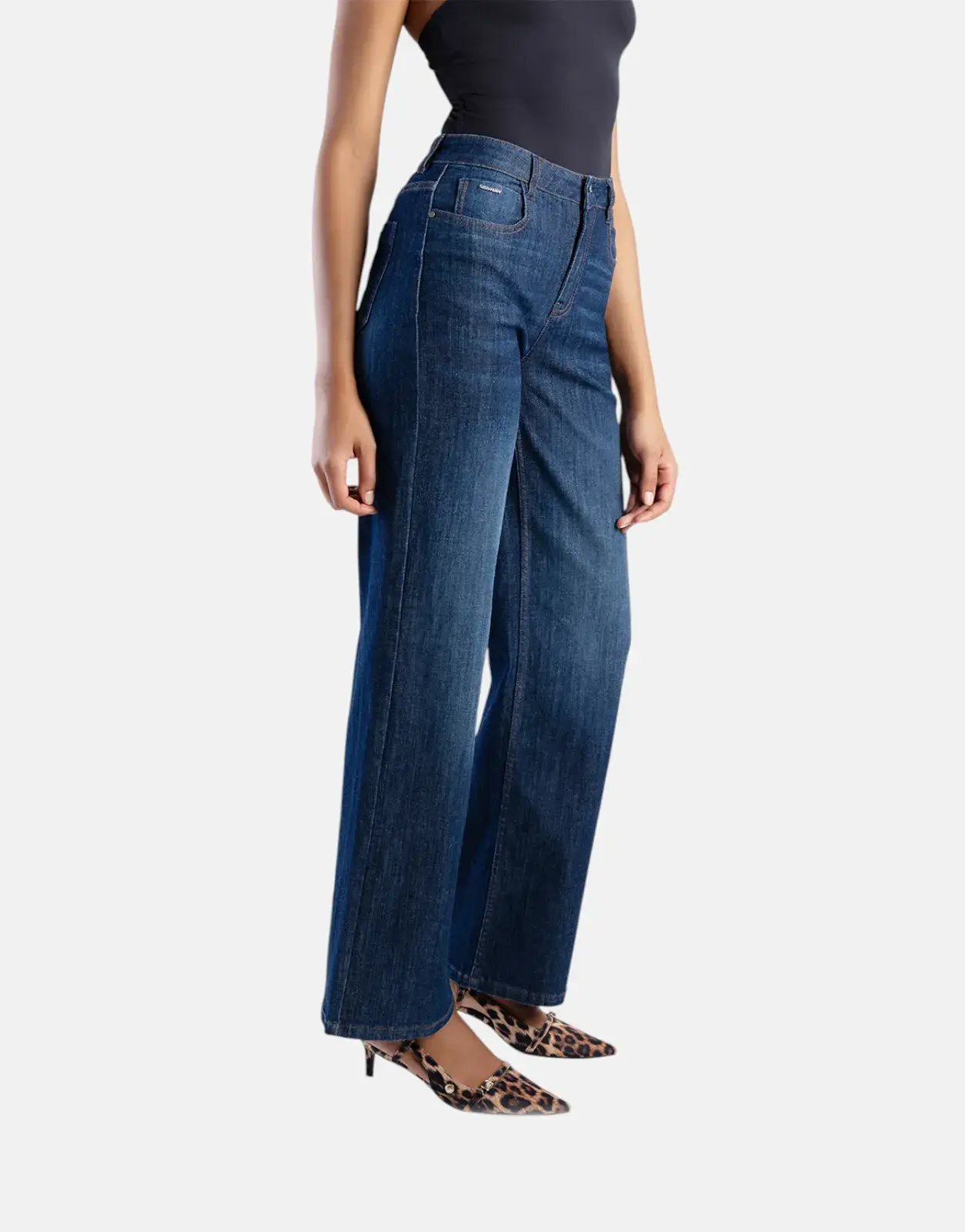 Sissy Boy High Waist Wide Leg Dark Vintage Jeans