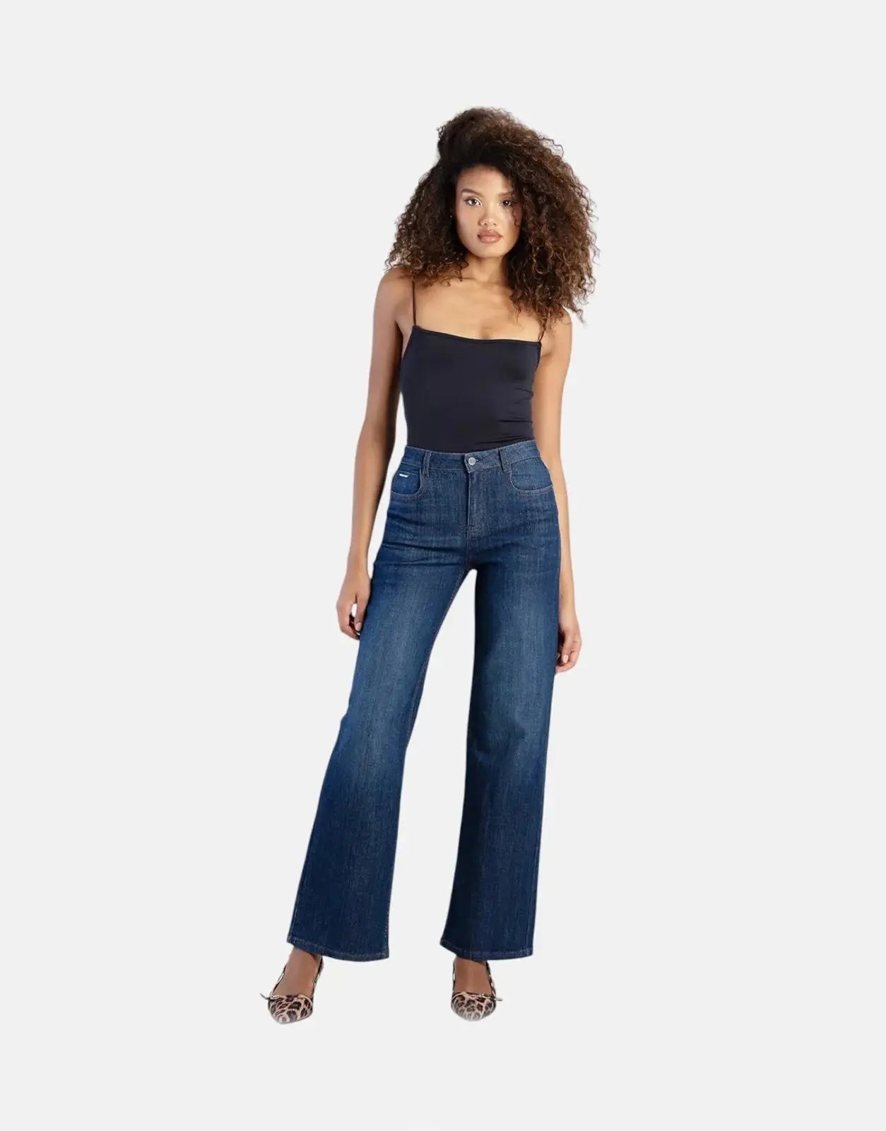 Sissy Boy High Waist Wide Leg Dark Vintage Jeans