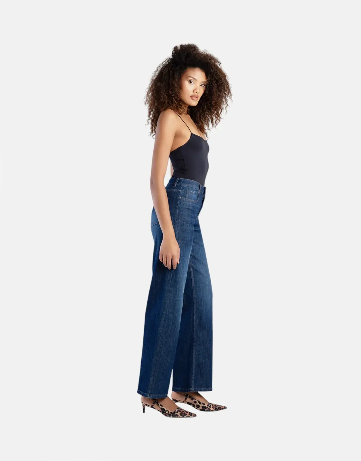 Sissy Boy High Waist Wide Leg Dark Vintage Jeans