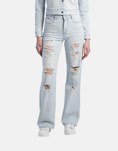 Sissy Boy High Waist Wide Leg Jeans Lt Vintage